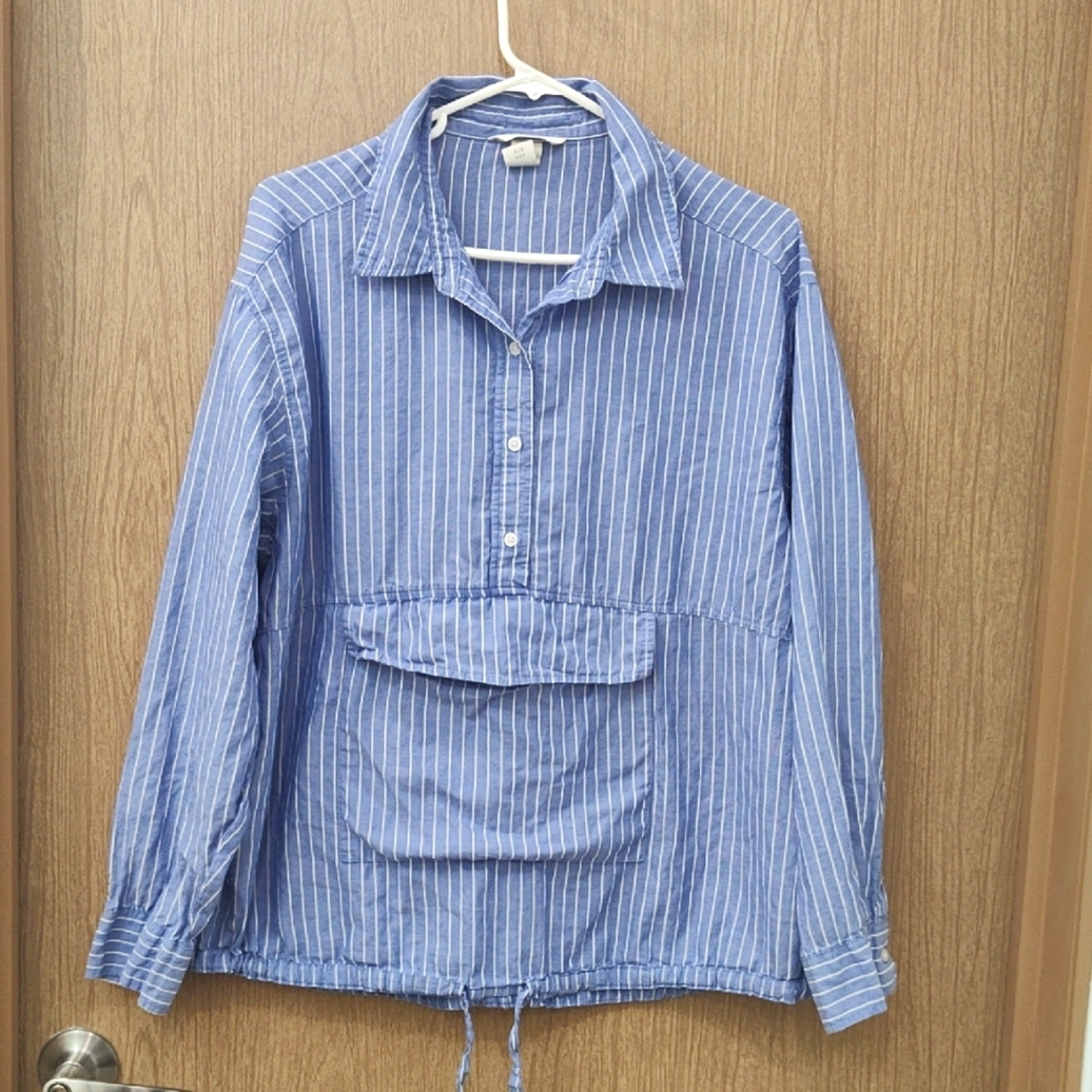 H&M Navy Striped Shirt